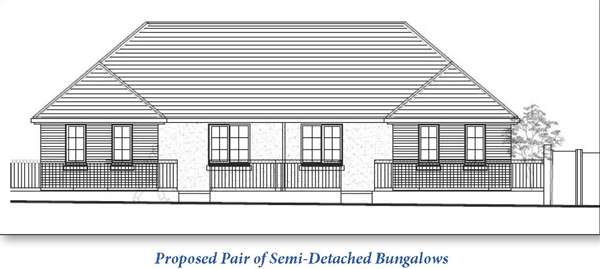 Lot: 13 - FREEHOLD PLOT WITH PLANNING FOR ONE DETACHED OR A PAIR OF BUNGALOWS -